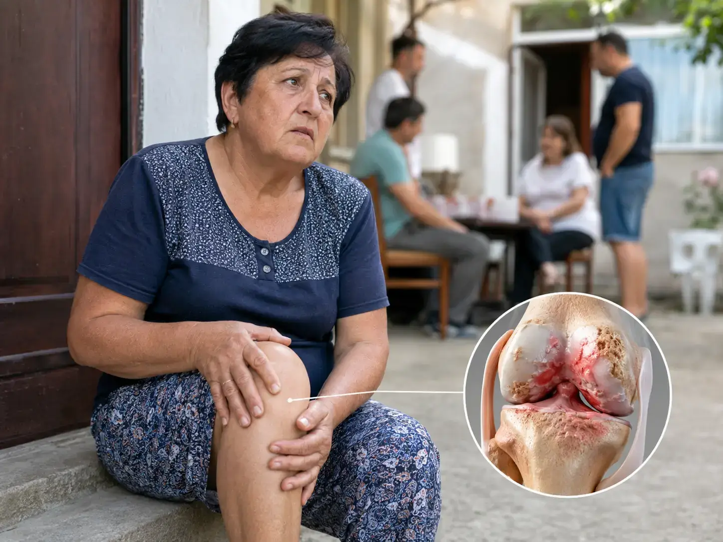 Мъжът трудно изкачва стълби заради болка