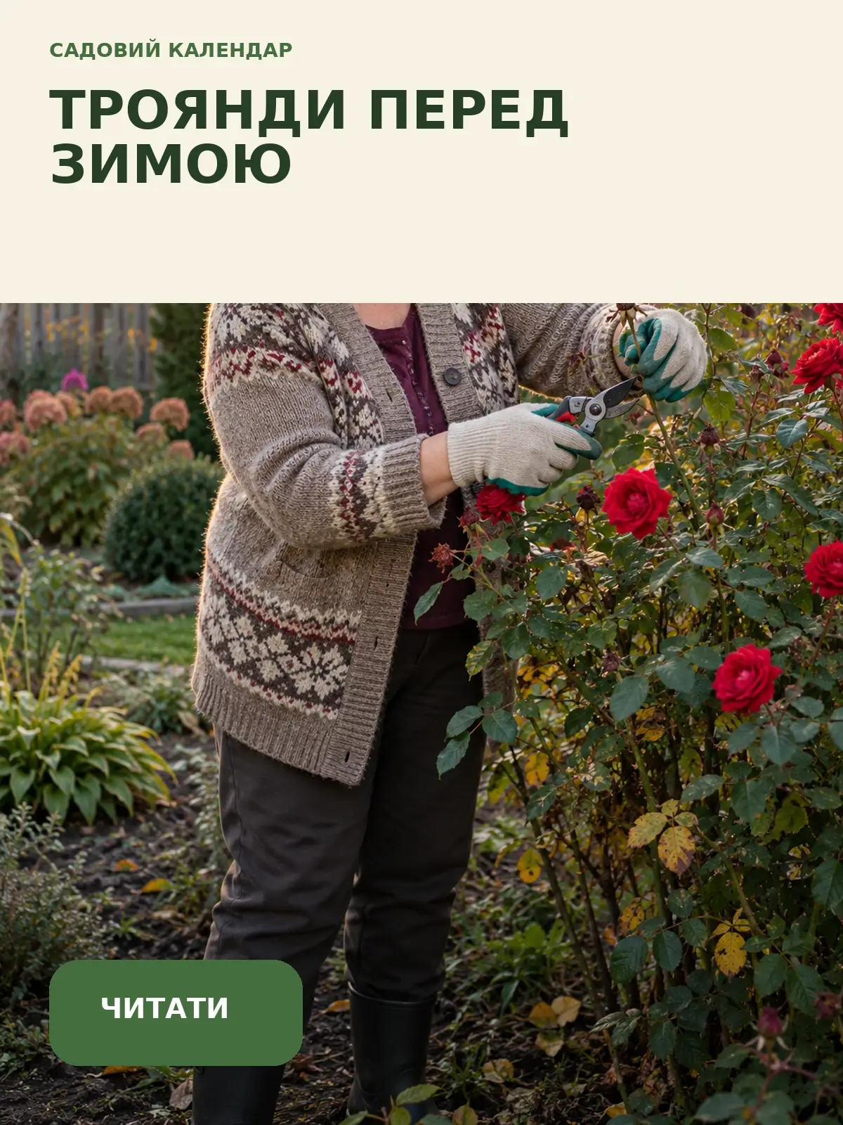 Троянди перед зимою: коли обрізати