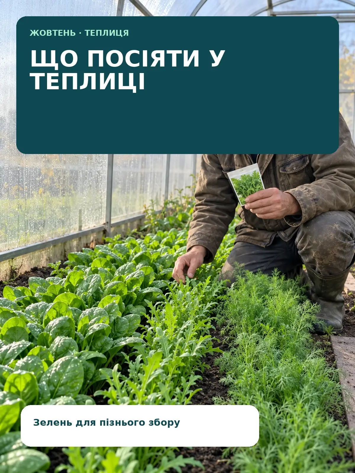 Що посіяти у теплиці для пізнього збору