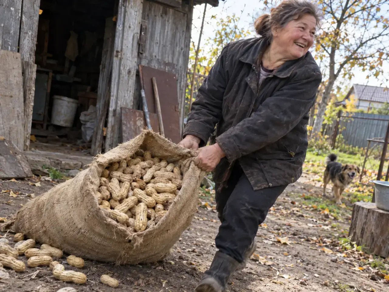 Арахіс «Королівський» — мішечок урожаю на продаж