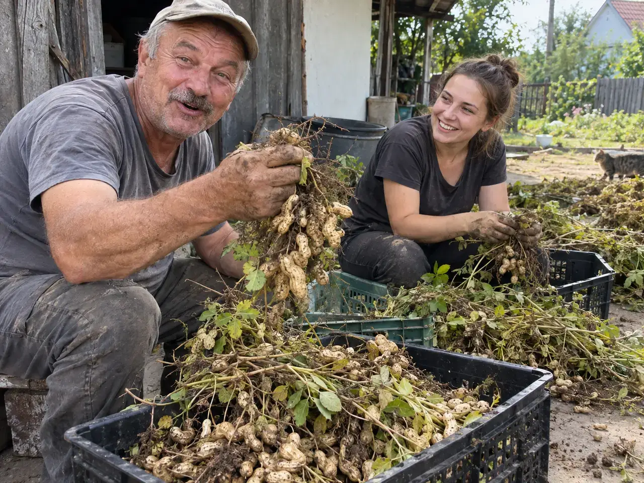 Жменя арахісу в руках